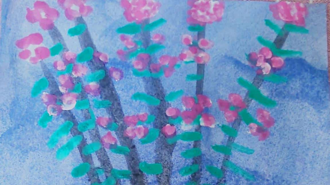 Görsel Sanatlar Dersi Sulu Boya İle Vazoda Çiçek Çalışmamız 7-A